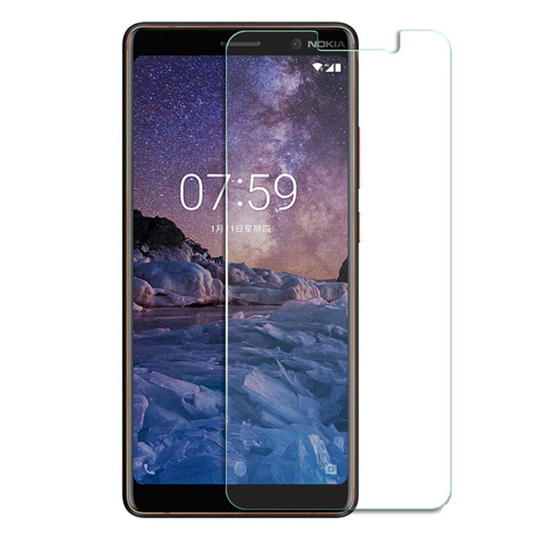 Nokia 7 Plus Karkaistu Lasi Arc Edge Näytön Suoja Kalvo - Transparentti 0.3mm