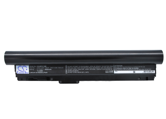 Sony VAIO VGN-TZ11MN/N VAIO VGN-TZ11VN/X VAIO VGN-TZ11XN/B akku 6600 mAh