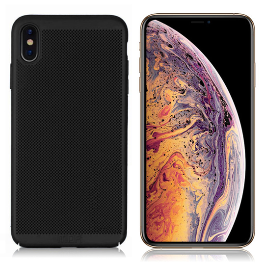 iPhone Xs Max MOFI kova muovinen takasuoja kuori lämmöneristys suojalla - Musta