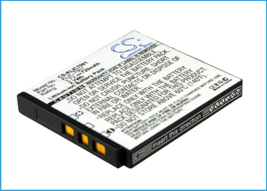 Kodak KLIC-7001 yhteensopiva akku 720 mAh