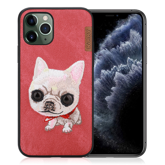 Nimmy Big Eyes iPhone 11 Pro Embroidered Cover - Red