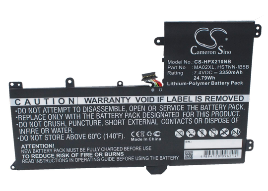 HP SlateBook 101 SlateBook 101 X2 10-10-h010NR TPN-Q127 akku 3350 mAh"