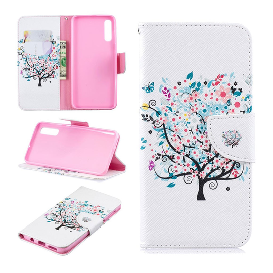 Samsung Galaxy A50 pattern leather case - Flowered Tree