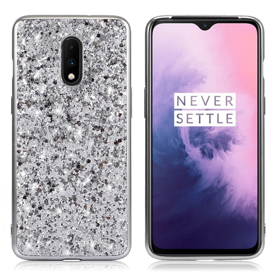 Glitter OnePlus 7 kuoret - Hopea