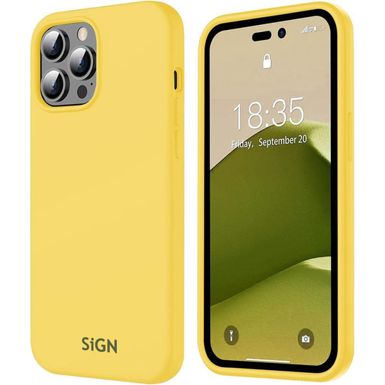 Liquid Silicone Case For IPhone 14 Pro - Yellow