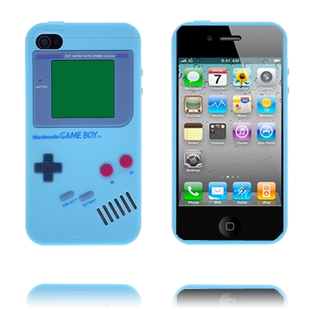Game Boy (Vaaleansininen) iPhone 4 Silikonikuori