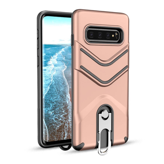 Samsung Galaxy S10 Plus Matta hybridi suojakotelo - Punakulta