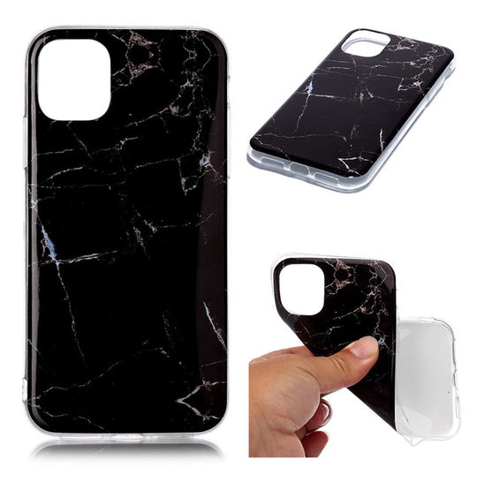Marble iPhone 11 kuoret - Musta marmori