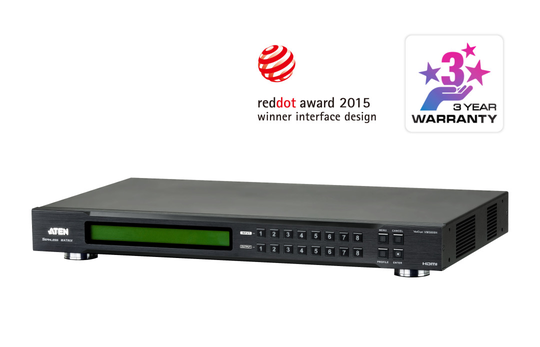 HDMI Matrix Switch, 8 Inputs To 8 Outputs, 19-pin (fe), Remote, 1080p, EDID, Upscaling On Each Outpu