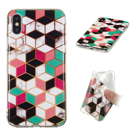 iPhone Xs Max marmori kuosi pehmeä Suojakotelo - Malli C