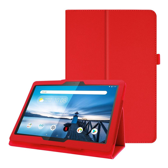 Lenovo Tab P10 litsi nahkainen suojakotelo - Punainen