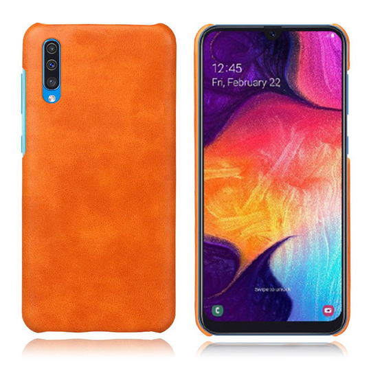 Crazy Horse Samsung Galaxy A50 leather case - Orange