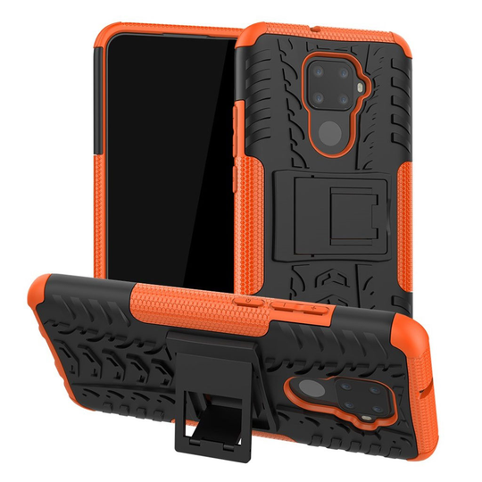 Offroad Huawei Mate 30 Lite kuoret - Musta / Oranssi