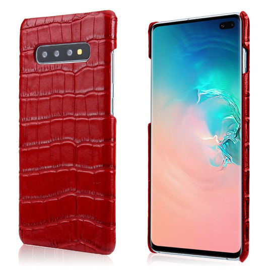 Samsung Galaxy S10 Plus krokotiilin suojakotelo - Punainen