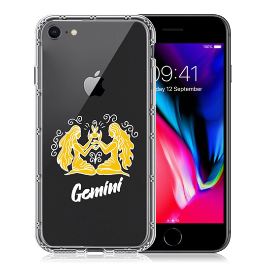 NXE iPhone 7 ja 8 horoskooppikuvioinen suojakuori - Kaksoset