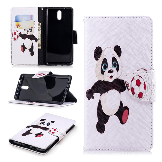 Wonderland Nokia 3.1 kotelot - Panda Pelaa Jalkapalloa
