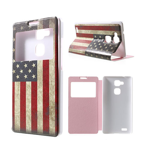 Moberg View Huawei Ascend Mate7 Suojakotelo - USA:n Lippu