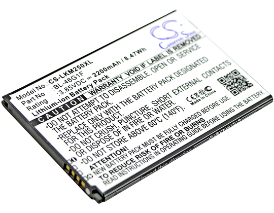 LG Grace K10 2017 K20 Plus 2017 yhteensopiva akku 2800 mAh