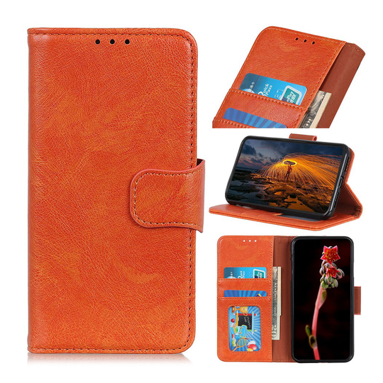 Nokia 1 Plus nappa split leather case - Orange