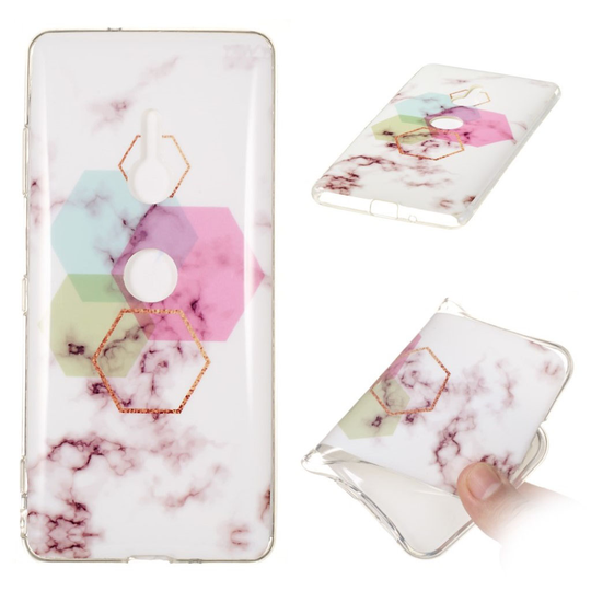 Marble Sony Xperia XZ3 kuoret - Kuusikulmainen marmori