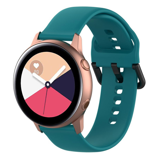 Samsung Galaxy Watch Active durable silicone watch band - Dark Green
