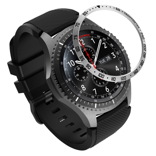 Samsung Gear S3 Frontier durable metal watch frame - Silver / Black