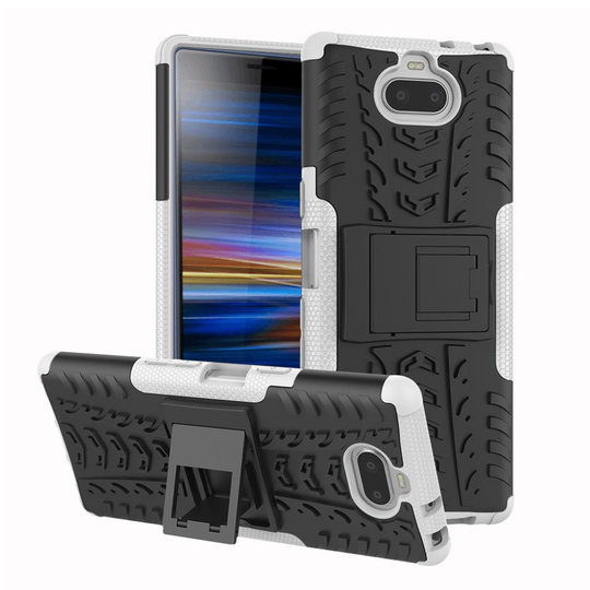Sony Xperia 10 anti-slip hybrid case - White