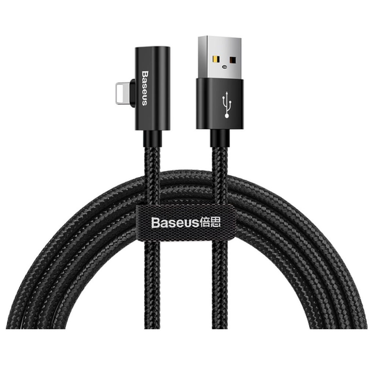 Universal BASEUS ääni ja data synkronisointi kaapeli Elbow Design 2A 1m - Musta