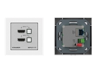 KRAMER WP-211T/EU-80/86(W) EU SIZE 4K60 4:2:0 2 HDMI TO HDBASET WALL PLATE
