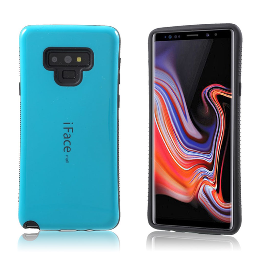 Samsung Galaxy Note9 IFACE MALL Hybriidi Muovinen Takasuoja Kuori - Vaalean Sininen