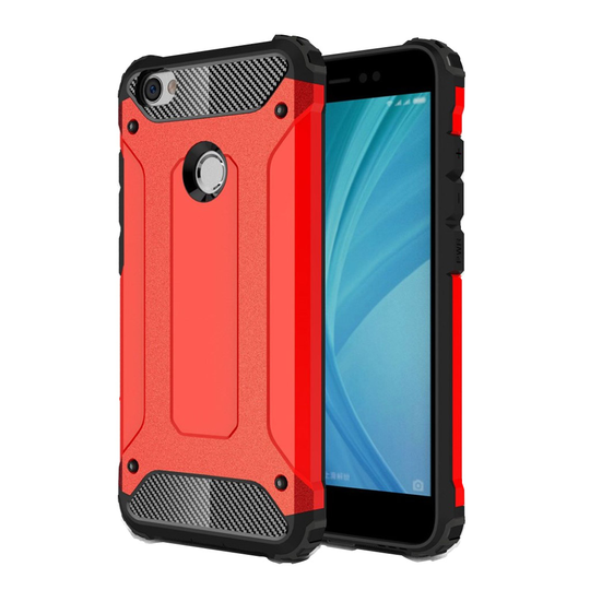 Xiaomi Redmi Note 5A Prime Muovi + TPU Takaosa Kuori - Punainen