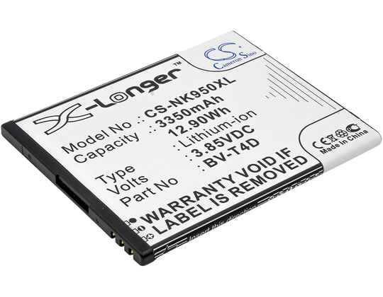 Nokia / Microsoft BV-T4D Lumia 950 XL yhteensopiva akku 3350 mAh