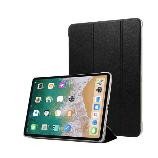 iPad Pro 11 inch (2018) kolmio taivutettava synteetti nahkainen suojakotelo - Musta