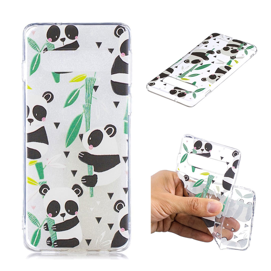 Samsung Galaxy S10 yksinkertainen kuvio suojakotelo - Ihana Panda