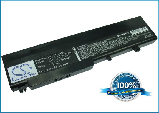 Dell Vostro 1710 Vostro 1720 akku 6600 mAh - Musta