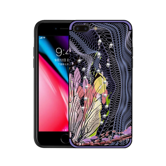NXE iPhone 7 Plus ja 8 Plus sudenkorentokuvioitu suojakuori - Violetti