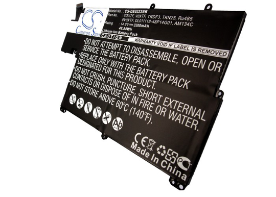 Dell Inspiron 5323 Inspiron 13z-5323 akku 49Wh mAh - Musta