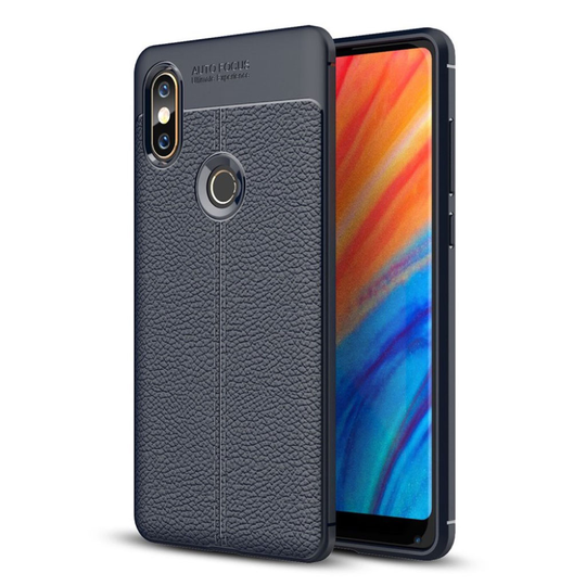 Xiaomi Mi MIX 2S liitsihedelmä jyvä pintainen pehmeä muovinen takasuoja kuori - Tumman Sininen