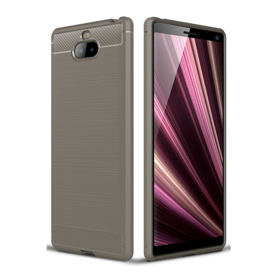 Sony Xperia 10 Plus carbon brushed case - Grey