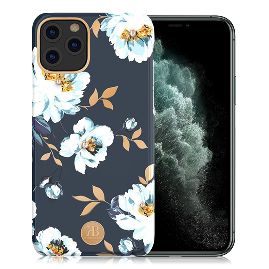 Kingxbar iPhone 11 Pro Max Blossom Swarovski Case - Gardenia