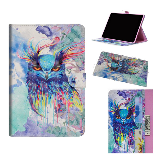 Samsung Galaxy Tab A 10.1 (2019) light spot décor leather case - Bird