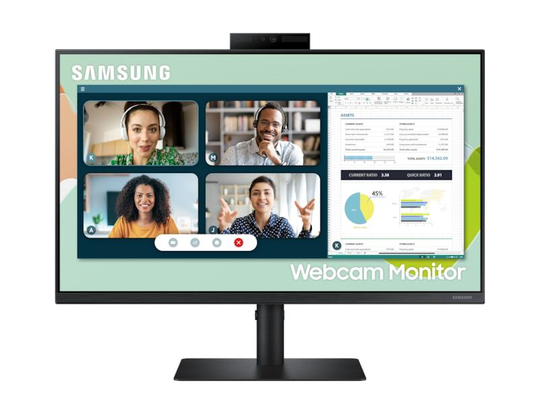 SAMSUNG S24A400 24" BEZELLESS 16:9 WIDE 1920X1080 IPS, 5MS, 60HZ, HDMI/DP/VGA, VESA, HAS,WEBCAM 1MP,
