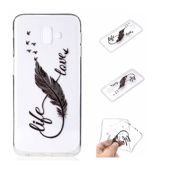 Samsung Galaxy J6 Plus (2018) kohokuvilllinen pehmeä silikooni takasuoja kuori - Sulka Ja Teksti