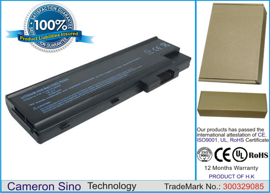 Acer Aspire 1410 Aspire 1411 Aspire 1412 Aspire 1413 Aspire 1414 Aspire 1415 Aspire 1640 akku 4400 mAh