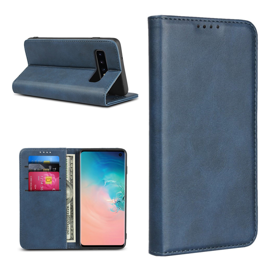 Samsung Galaxy S10 auto-absorbed leather case - Blue