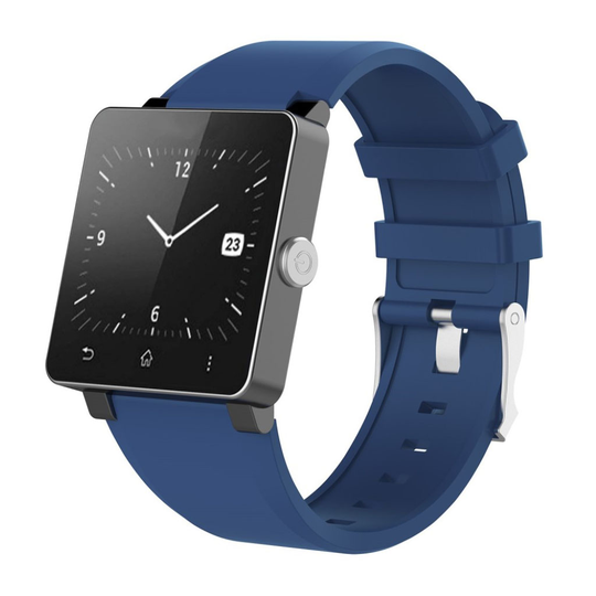 Sony SmartWatch 2 Säädettävä TPE Kellon Vaihto Ranneke - Sininen