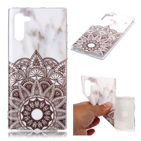 Marble Samsung Galaxy Note 10 kuoret - Harmaa heimojen marmori