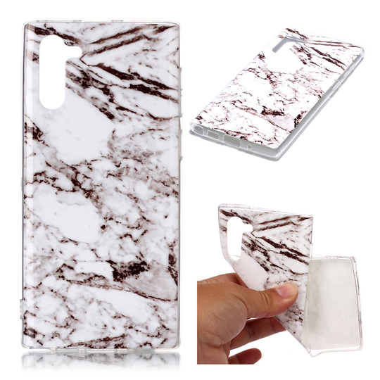 Marble Samsung Galaxy Note 10 kuoret - Harmaa marmori