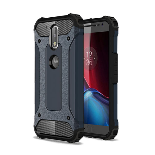 Hårderåde Motorola Moto G4/G4 Plus TPU Suojakuori - Tummansininen