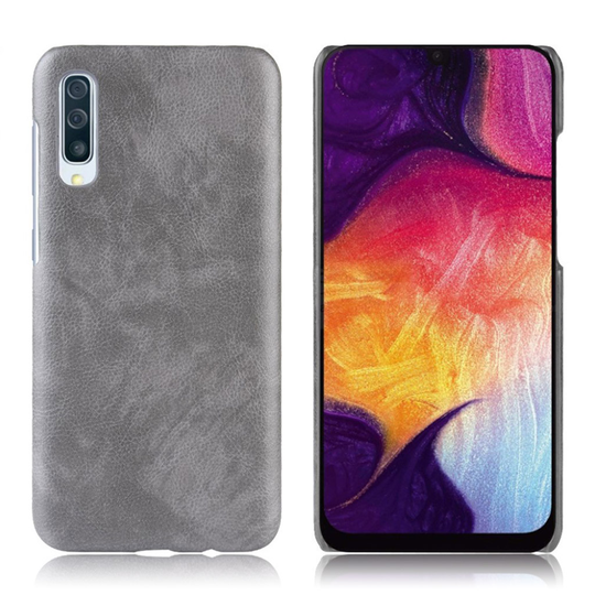 Samsung Galaxy A50 litchi coated case - Grey